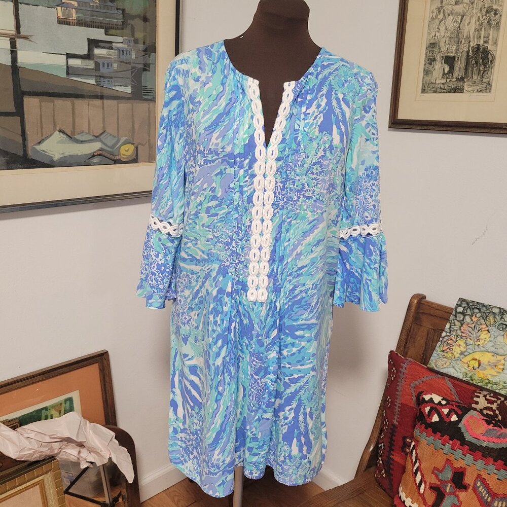 Lilly Pulitzer Bell Sleeve Tunic Dress Size M